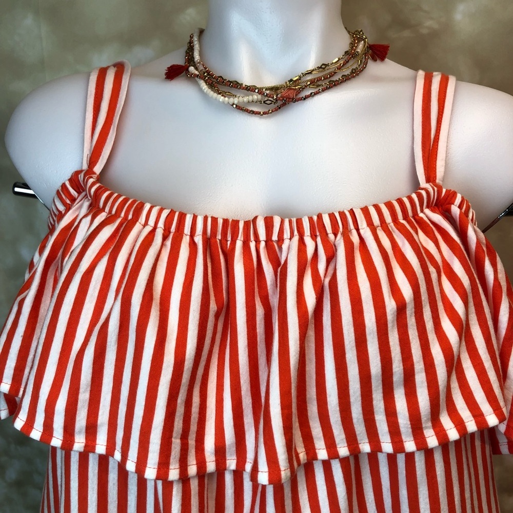 Women J Crew off shoulder stripped tank top , XXL - Picture 3 of 7